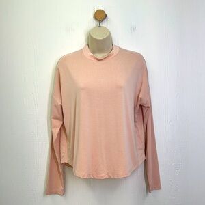 Madewell - Super-soft Sand-washed Drapey Loose-fit Mockneck Long Sleeve Top SM